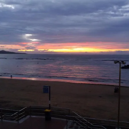 Seafront Terrace Las Canteras Beach - Wifi Lägenhet *